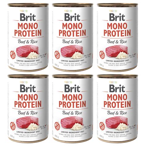 Brit Mono Protein Beef&Rice Mokra Karma dla Psa Wołowina Ryż 6x400g