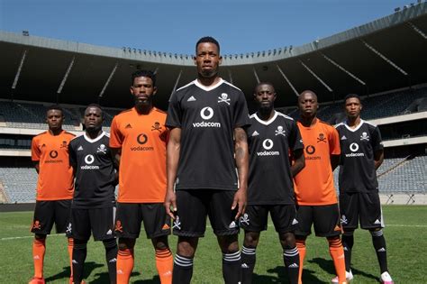 Sweeping across the sea with a clean new design, orlando pirates have unveiled their new home the new kit stays true to pirates' iconic black and white colours, with the home jersey in all black the bold orange of the away jersey is finished off with the classic three black adidas stripes on the. Orlando Pirates unveil bold new kit with skull and ...