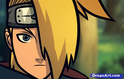 How To Draw Deidara Easy Step By Step Naruto Characters