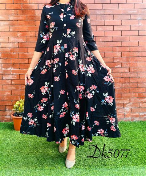 Details More Than 162 Printed Long Frock Images Best Vn