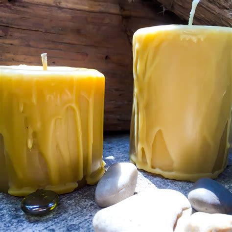 Pure Beeswax Candles Handmade Drip Candle Organic Beeswax Etsy