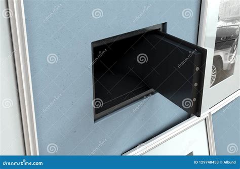 Open Hidden Wall Safe Behind Picture Stock Image Image Of Classified
