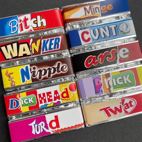 Rude Chocolate Swear Bar Birthday T Naughty Chocolate Etsy