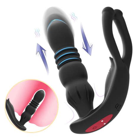 Butt Plug Wireless Telescopic Thrusting Dildo Man Anal Vibrator Prostate Massage Ebay