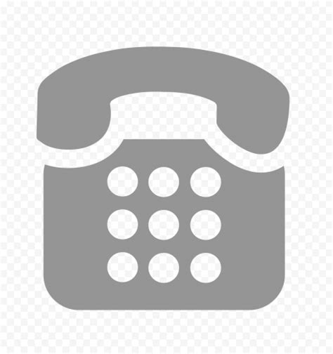 Hd Classic Traditional Telephone Icon On Grey Png Citypng