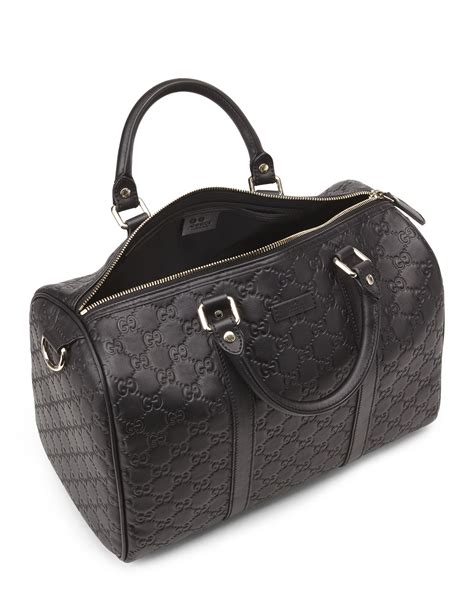 Lyst Gucci Black Ssima Joy Boston Bag In Black