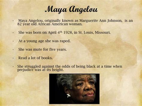 Ppt Maya Angelou Powerpoint Presentation Id4534772