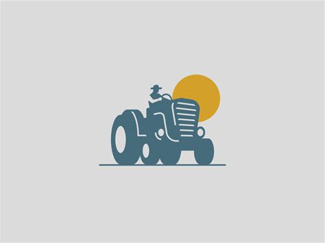 Tractor In 2021 Farm Logo Design Tractor Logo Farm Logo