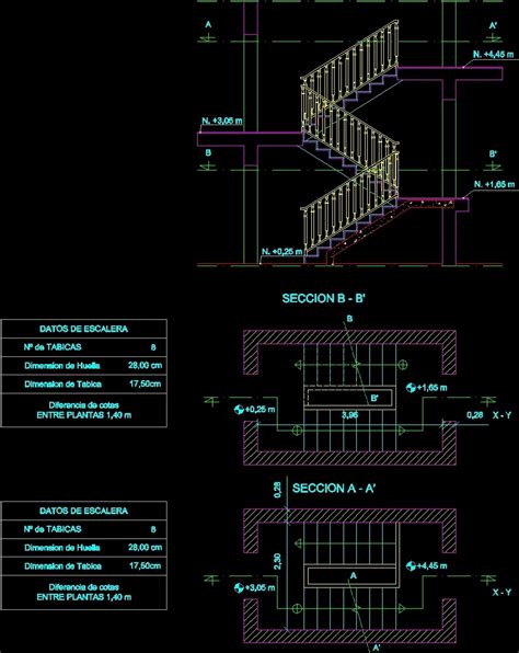 Stairs Section Dwg Section For Autocad Designs Cad