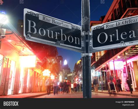 Bourbon Street Sign Image And Photo Free Trial Bigstock