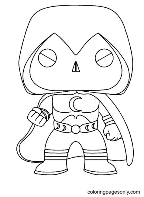 Chibi Moon Knight Coloring Pages Moon Knight Coloring Pages