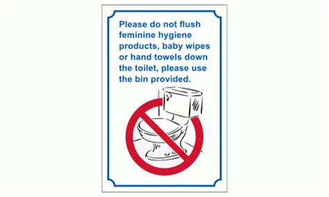 Please Do Not Flush Feminine Hygiene Sign Hygiene Signs Safety Signs And Notices