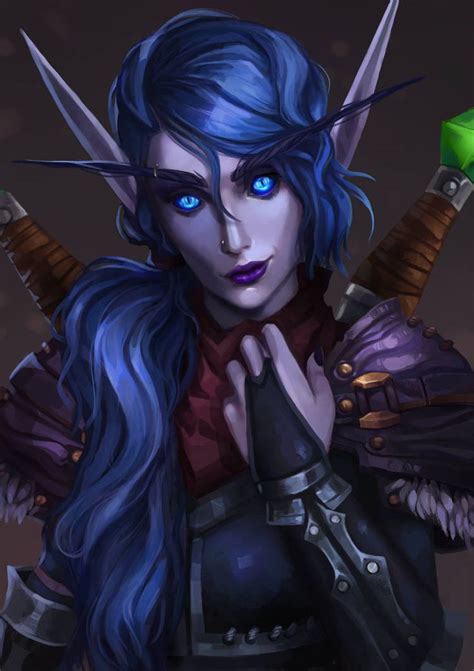 V Commission Void Elf By Pixennon On Deviantart Warcraft Characters Dark Fantasy Art Dark Elf