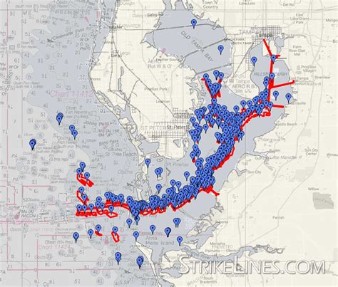 Tampa Bay Fishing Map Map Of Farmland Cave