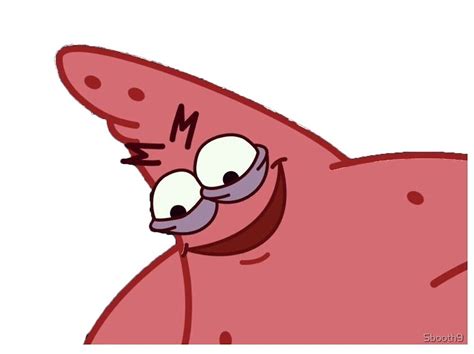 Evil Patrick Meme In Hd Sticker By Sbooth9 Redbubble