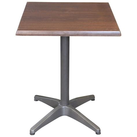 Mestre Commercial Grade Square Dining Table 60cm Dark Walnut Anthracite