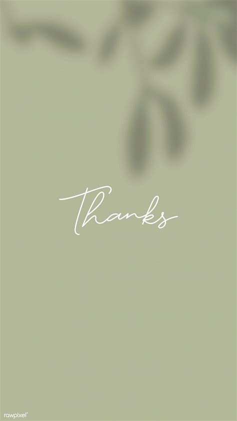 Download Premium Vector Of Thanks On A Green Background Mobile