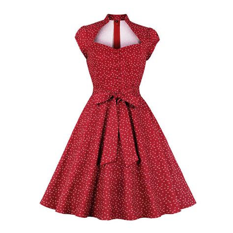 Women Vintage 50s 60s Polka Dot Dress Rockabilly Retro Evening Party Swing Dress Ebay