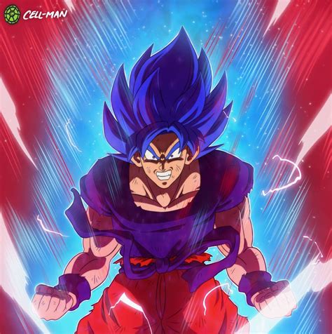 Goku Super Saiyajin Blue Kaioken By Cell Man On Deviantart Dragon Ball Z Dragon Ball Super