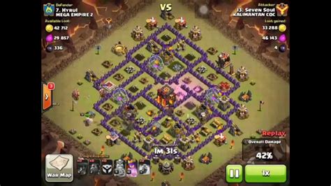 Clash Of Clans Th 9 Vs Th 10 3star Kalimantan Coc Clan 8 Youtube