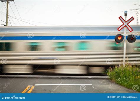 Passing Trains Stock Image Image Of Barrier Level Lines 30091551