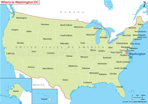 Where Is Washington Dc Where Is Washington Dc Located On The Us Map