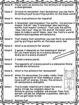 Making the web more beautiful, fast, and open through great typography. Antonyms Reader's Theater (students write part of the ...