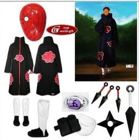 Apparel Naruto Akatsuki Tobi Cosplay Costume Prop Free