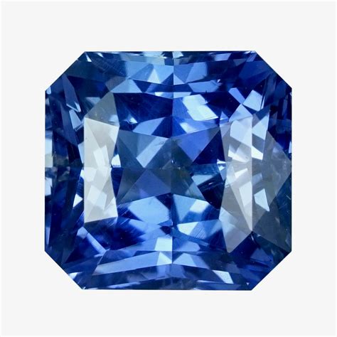 Cornflower Blue Sapphire Square Radiant Cut Unheated Ceylon 3 Carat