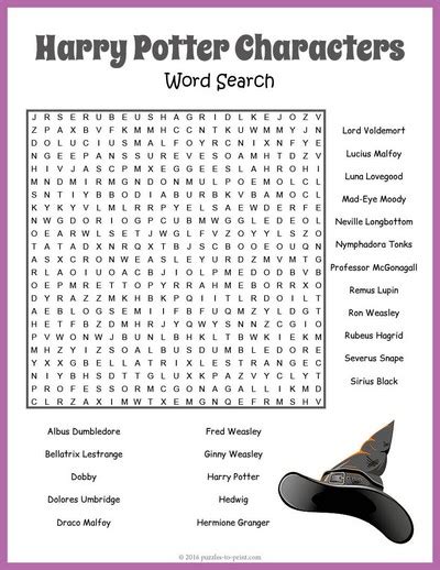 Harry Potter Word Search Printable Get Your Hands On Amazing Free