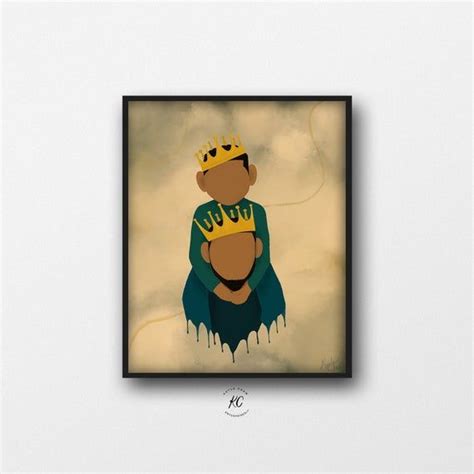 Father And Son King Canvas Afro Art African American Art Printable