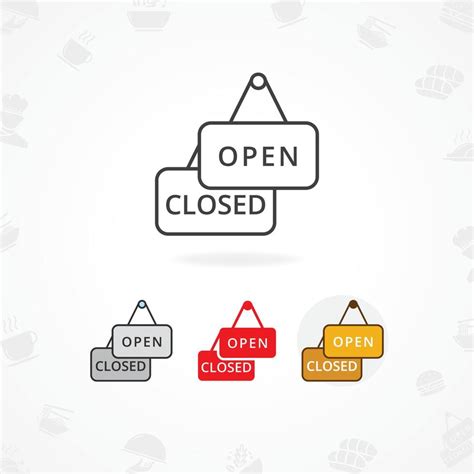 Open And Closed Sign Icon 6788961 Vector Art At Vecteezy
