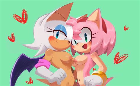 Rule Amy Rose Anthro Breasts Furry Heart Nude Rouge The Bat Sonic