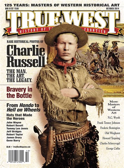 True West Magazine October 2014 Charlie Russell The Man The Art