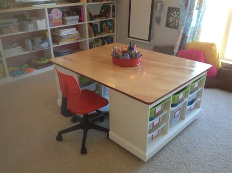 Finished Kids Craftboard Gamelego Table In The Kids Playroom