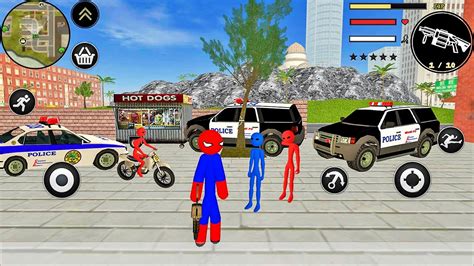 Police Special Agent Game Spider Stickman Rope Hero Gangstar Crime