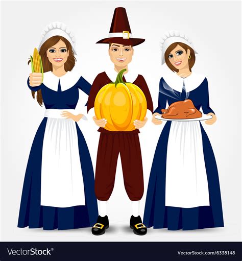 For Thanksgiving Of The Pilgrims Royalty Free Vector Image