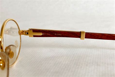 Cartier Giverny 22k Gold Vintage Glasses Precious Wood New Old