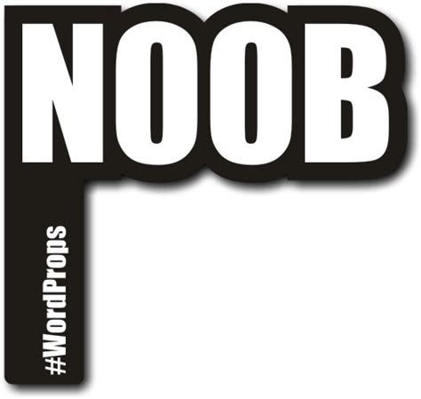 Wordprop Photo Booth Prop Says Noob Meaning A New Person To The Event