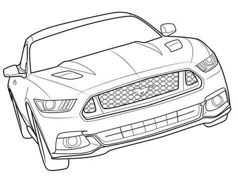 Ford Mustang Drawing Coloring Page Download Print Or Color