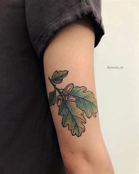 Oak Tree Branch Tattoo