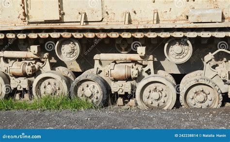 Image Of A Ww 2 Sherman Tank Tank Track Assembly And Carrier Rollers