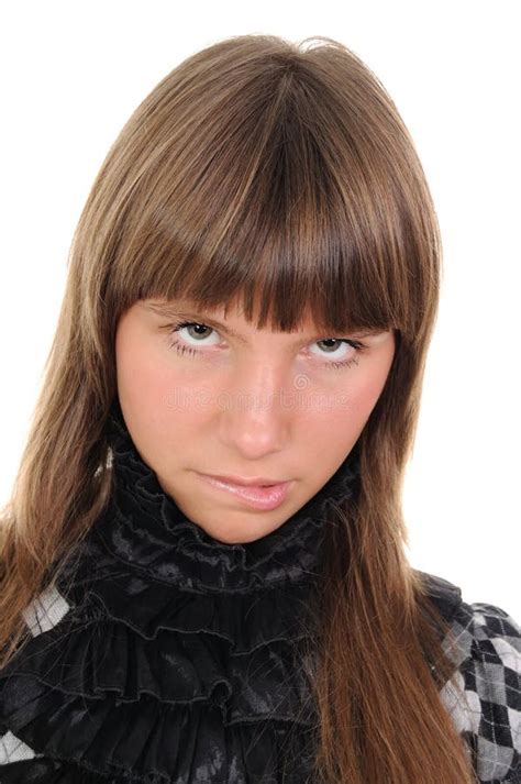 Girl With Frown Look Stock Image Image Of Frown Clean 12983089