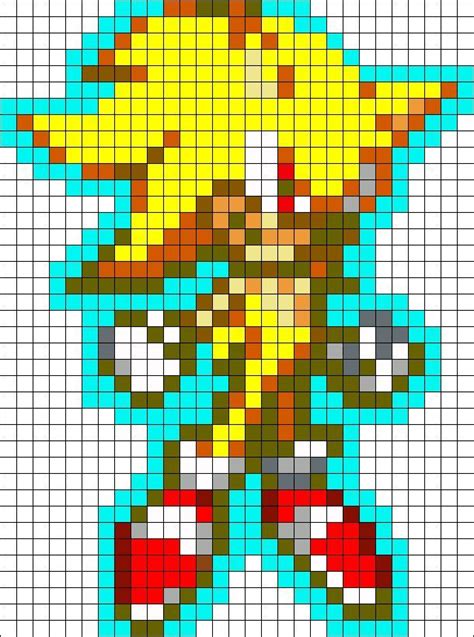 Pixel Art Sonic Grid Sonic Pixel Hedgehog Bit Grid Sad Dibujos