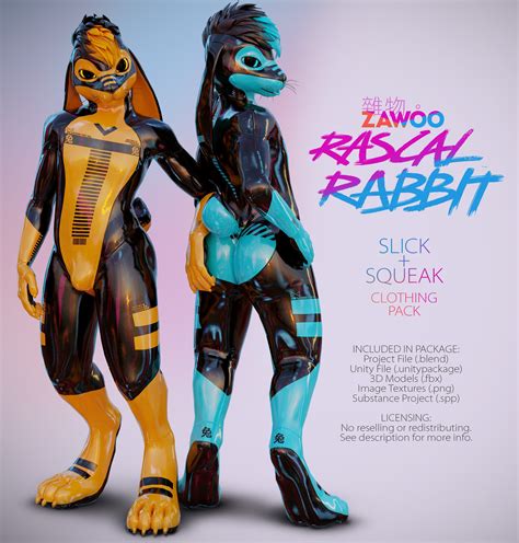 ZaWoo Rascal Rabbit D Model For VRChat