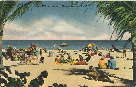 Winter Riviera At Miami Beach Florida Vintage Postcard 1949 Miami
