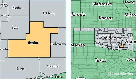 Atoka County Oklahoma Map Of Atoka County Ok Where Is Atoka County