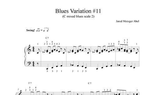 Blues Variation 11 Sheet Music Jared Metzger Abel Piano Solo