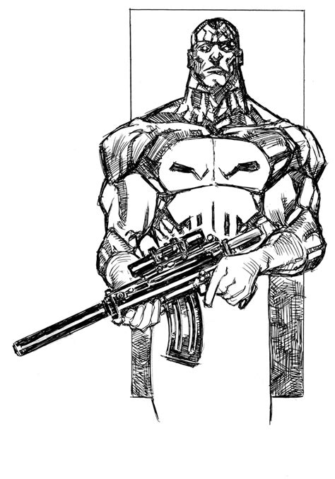 Punisher Sketch By Johnsonverse On Deviantart