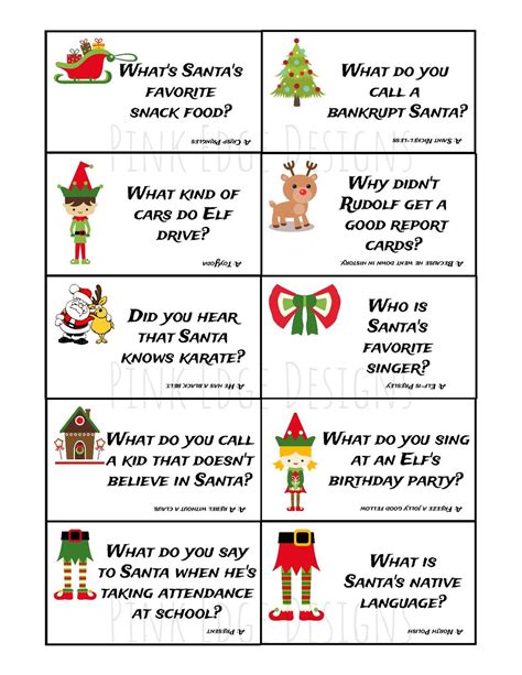Instant Download Easy Santa Elf Jokes Christmas Kid Fun Activites Elf